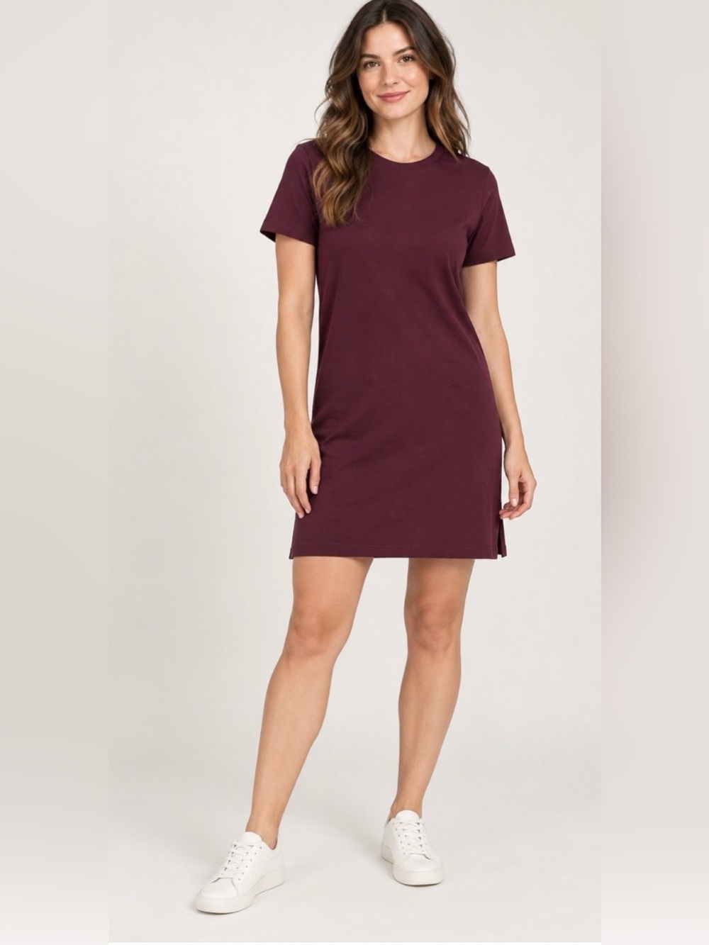 NWT lululemon athletica Classic Fit Cotton Blend T-Shirt Dress in Garnet Size 8
